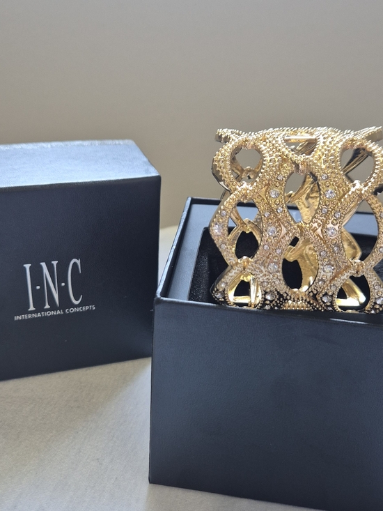 INC International Concepts Jewelry - INC International Concepts Gold Crystal Lattice Statement Bracelet